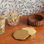 Wavy-Brass-coaster-with-rattan-holder