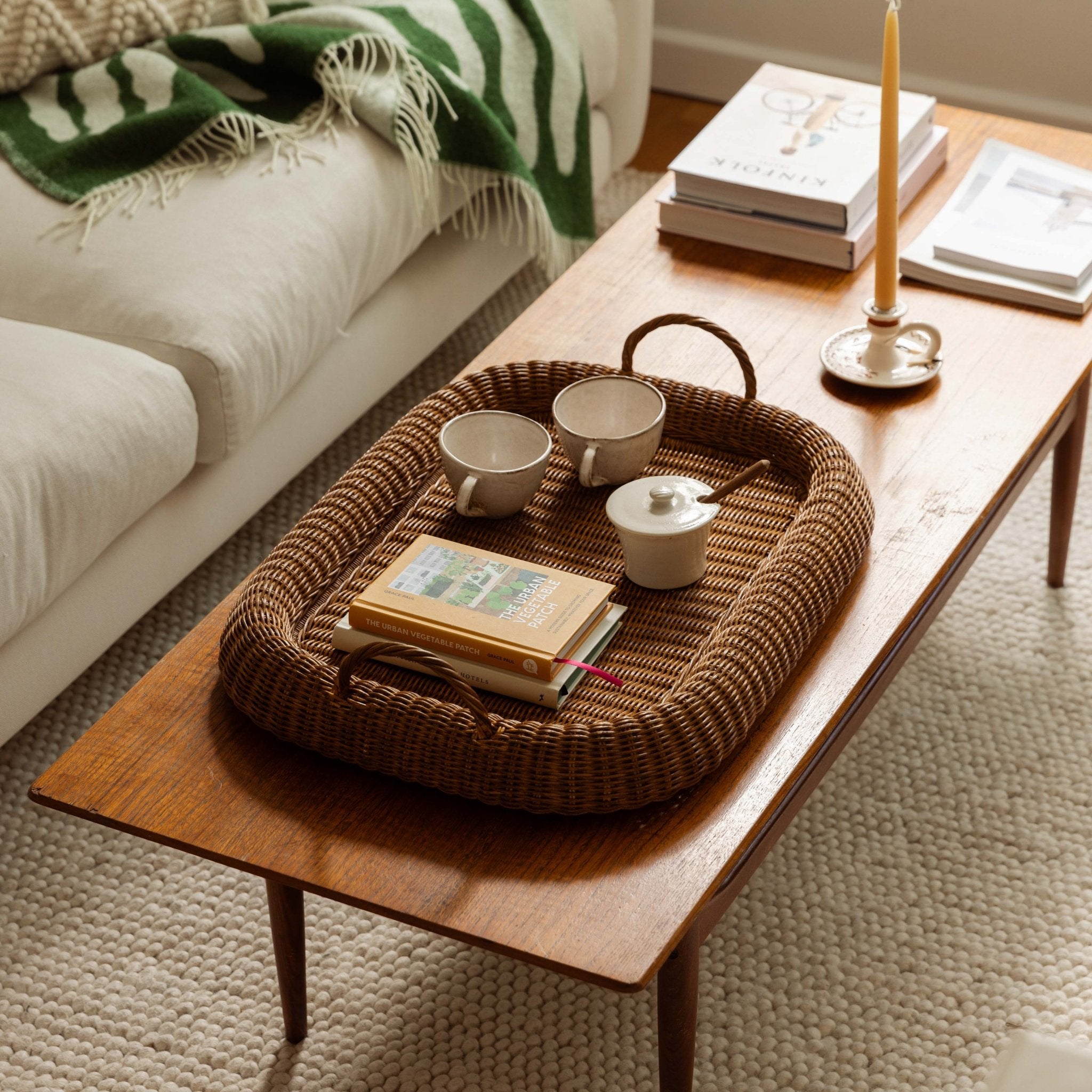 Big Chunky Tray (Teak Stained) - hastshilp