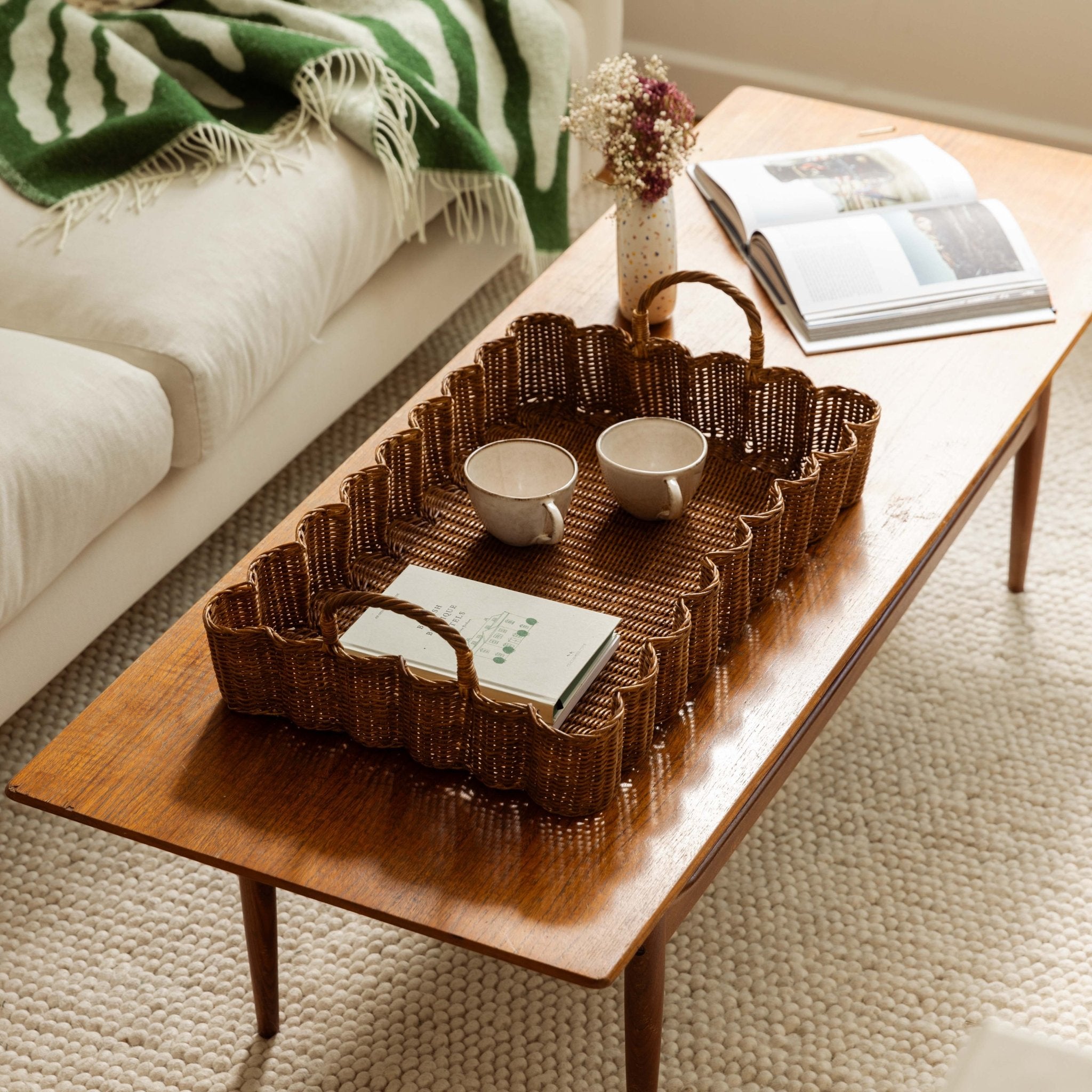 Big Wavy Tray (Teak Stained) - hastshilp