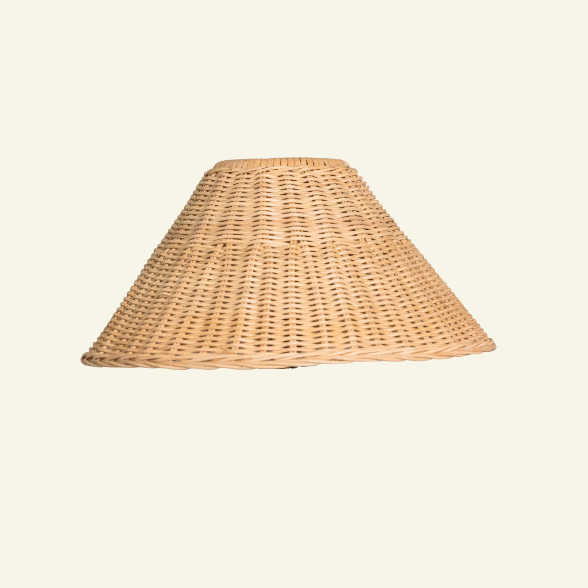 Conical Rattan Shade Rattan Conical Lampshade | Wicker Cone Pendant Shade | Hastshilp.co.uk