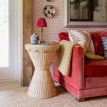 Rattan Damru Side Table