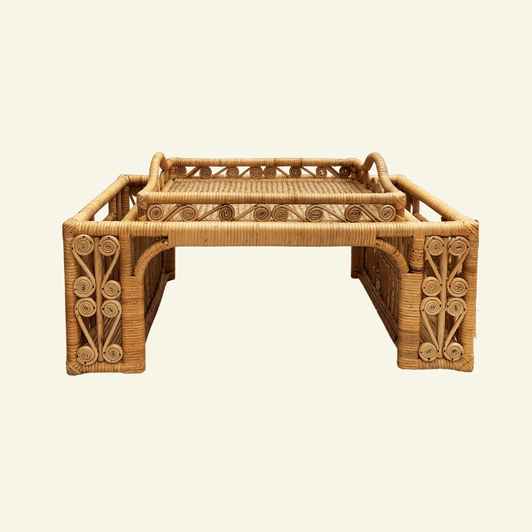 Rattan ivy breakfast tray