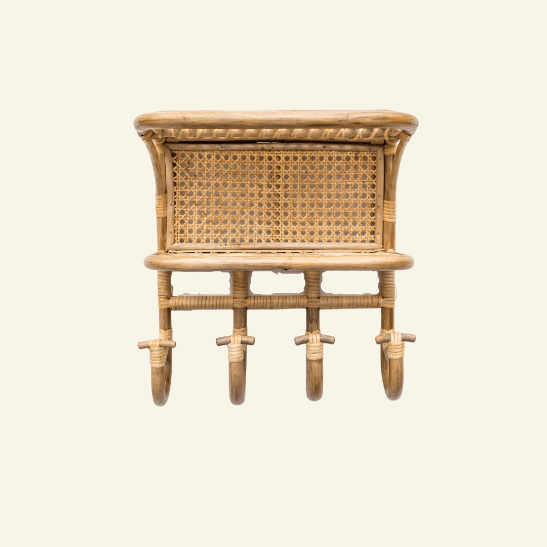 Rattan lily Wall shelf