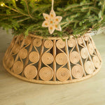 Lucia Rattan Christmas Tree Skirt - hastshilp