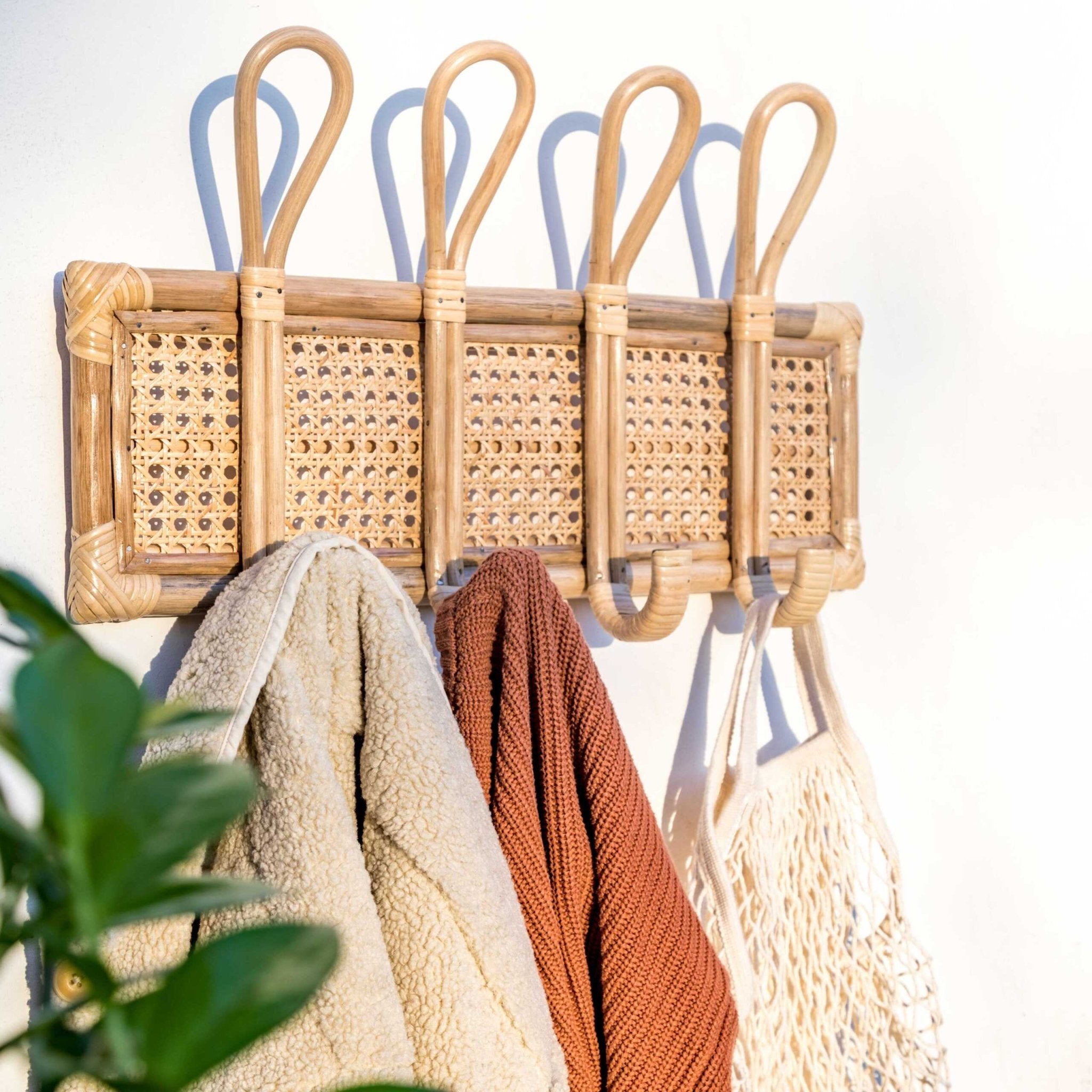 Margot Rattan Wall Rack/hanging rail