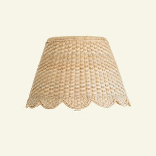 Rattan Mimi Scalloped Lampshade and pendant Large