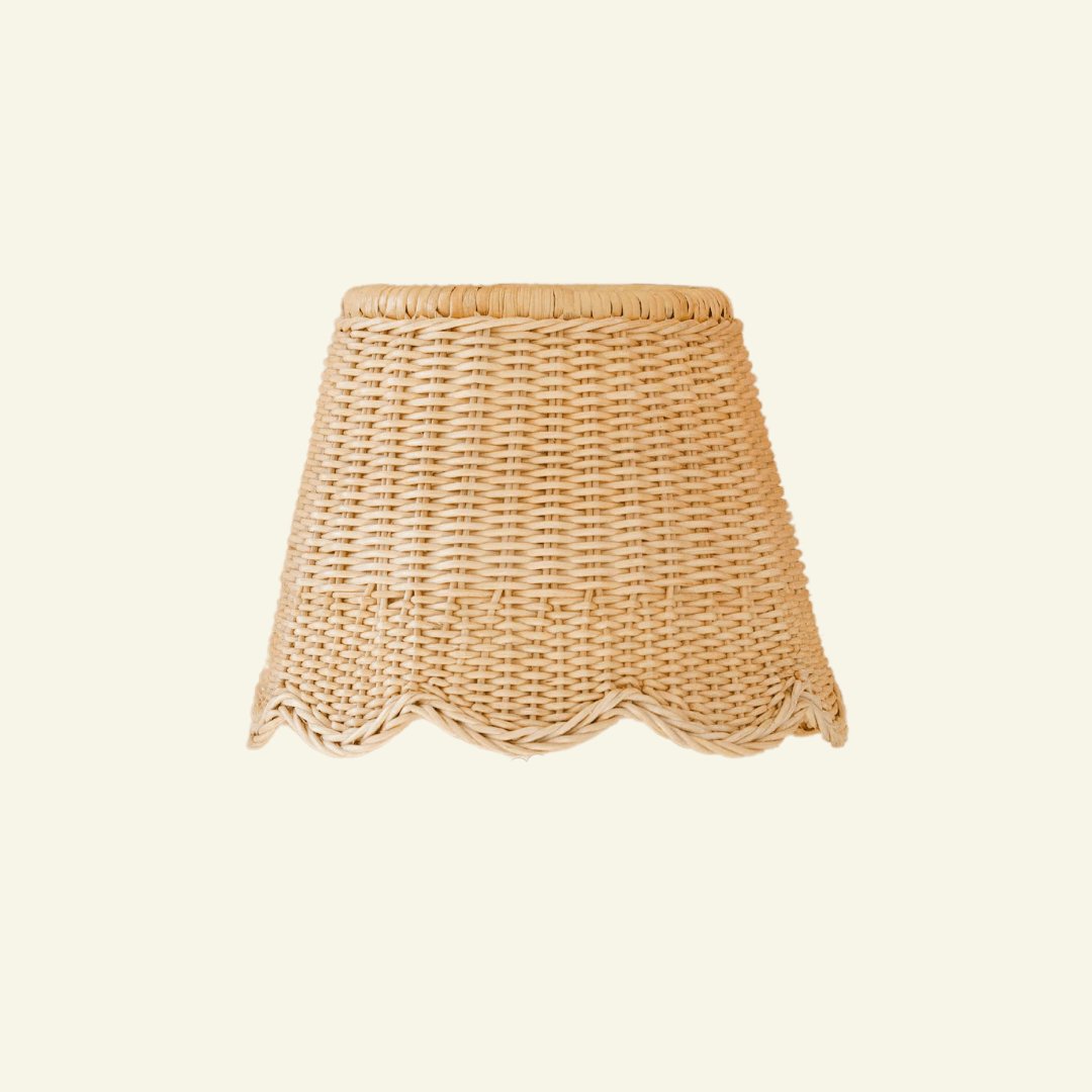 Rattan mimi scalloped Lampshade medium