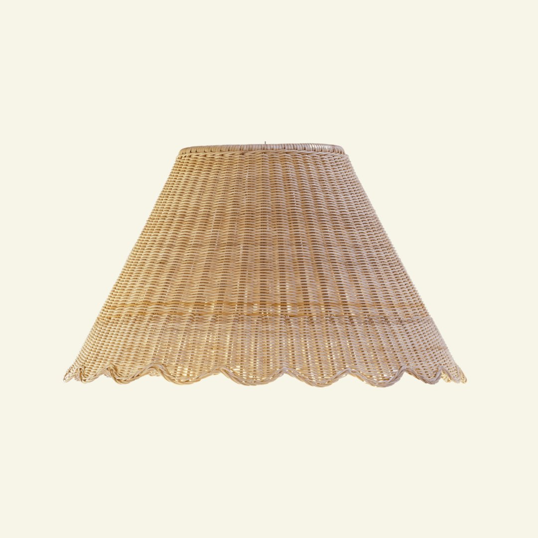 Rattan mimi scalloped lampshade xl