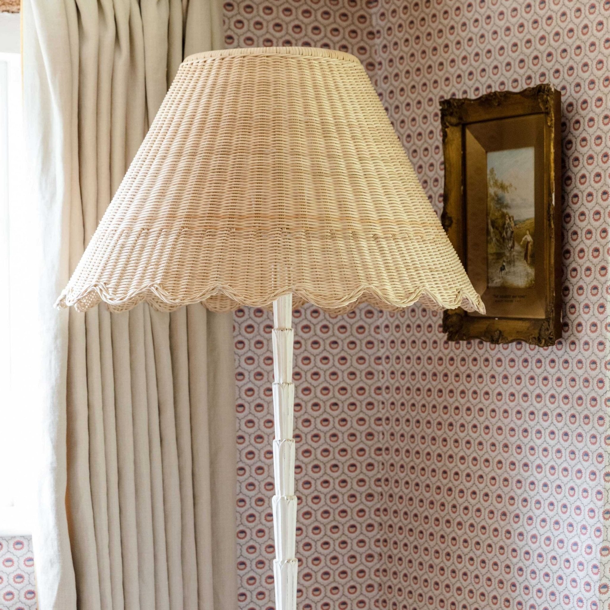 Rattan scallop lampshade clearance
