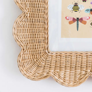 Rattan Scalloped Picture Frame