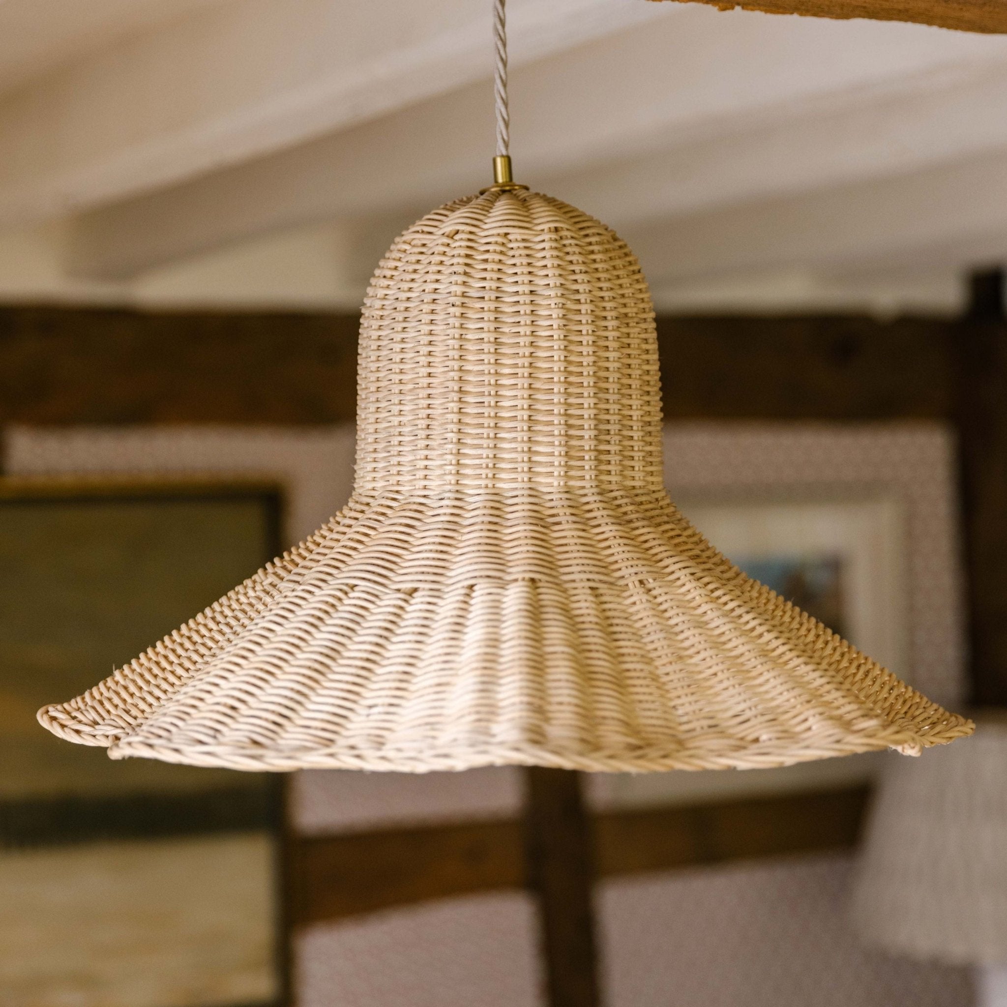 Octavia Rattan Pendant Large