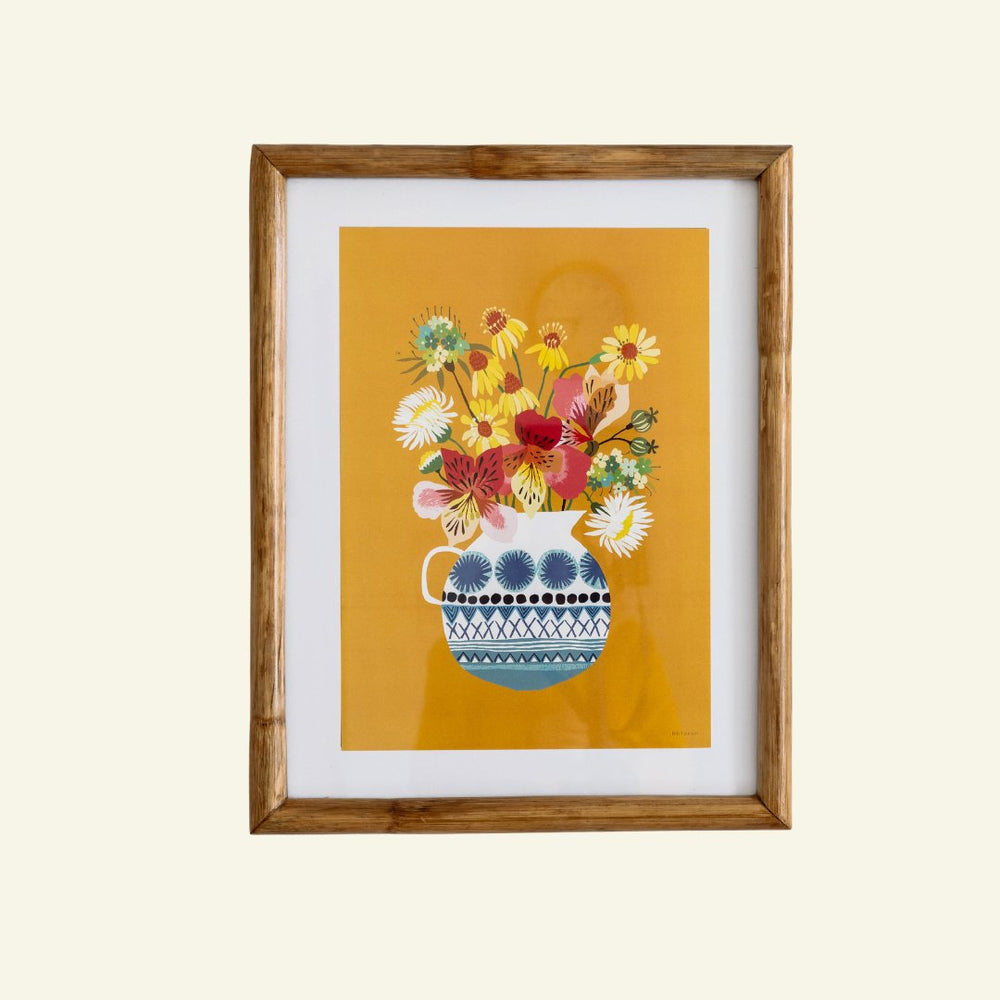 Odin Rattan Photo Frame A3 Rattan Frame for Wall Art 42 x 54 cm