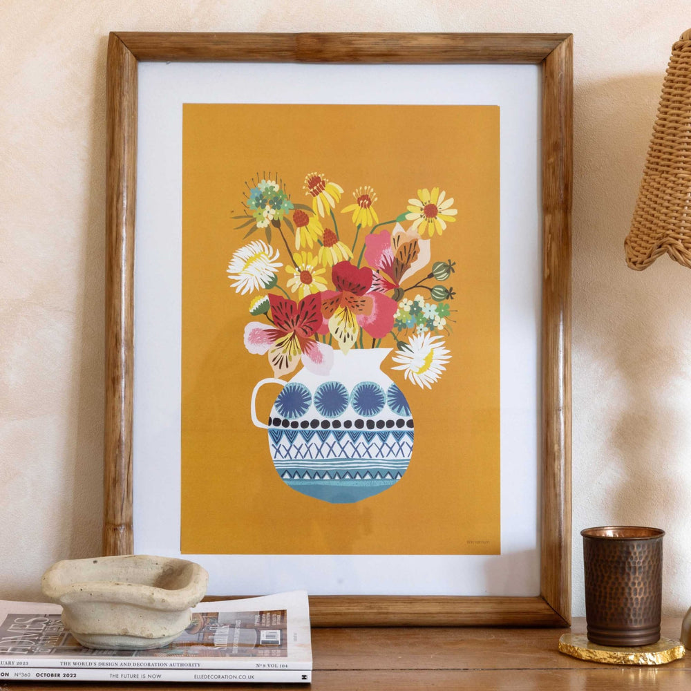 Odin Rattan Photo Frame A3 Rattan Frame for Wall Art 42 x 54 cm