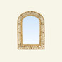 Rattan royal arch mirror