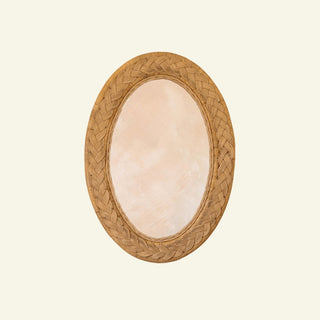 Serena Rattan Oval mirror